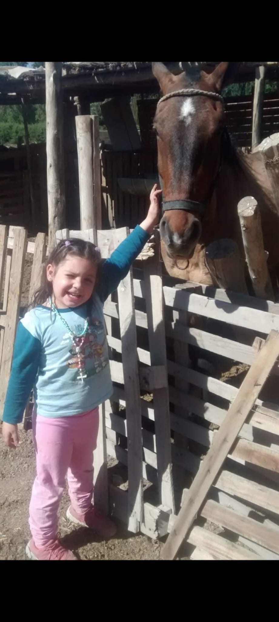 Salma con un caballo